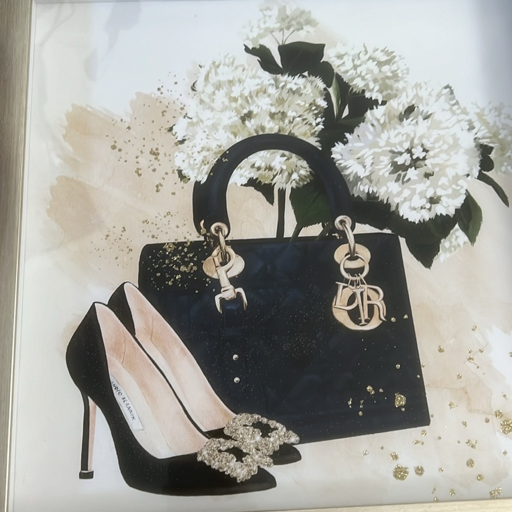 Oliver Gal Dior Manolo Blahnik Framed Fashion Glam Artwork - Picture 3 of 7